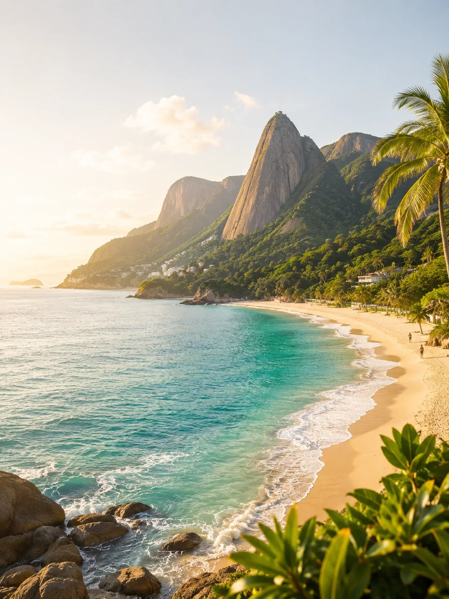 Praia tropical no Brasil